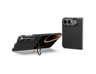ITSKINS Supreme Eclipse Stand With Magsafe Carbon Fiber Case for iPhone 18 Fold ( Ultra) - Black