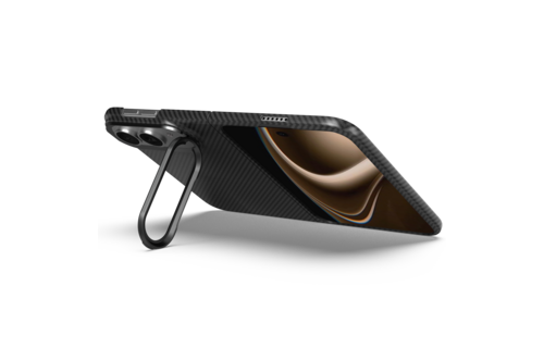 ITSKINS Supreme Eclipse Stand With Magsafe Carbon Fiber Case for iPhone 18 Fold ( Ultra) - Black