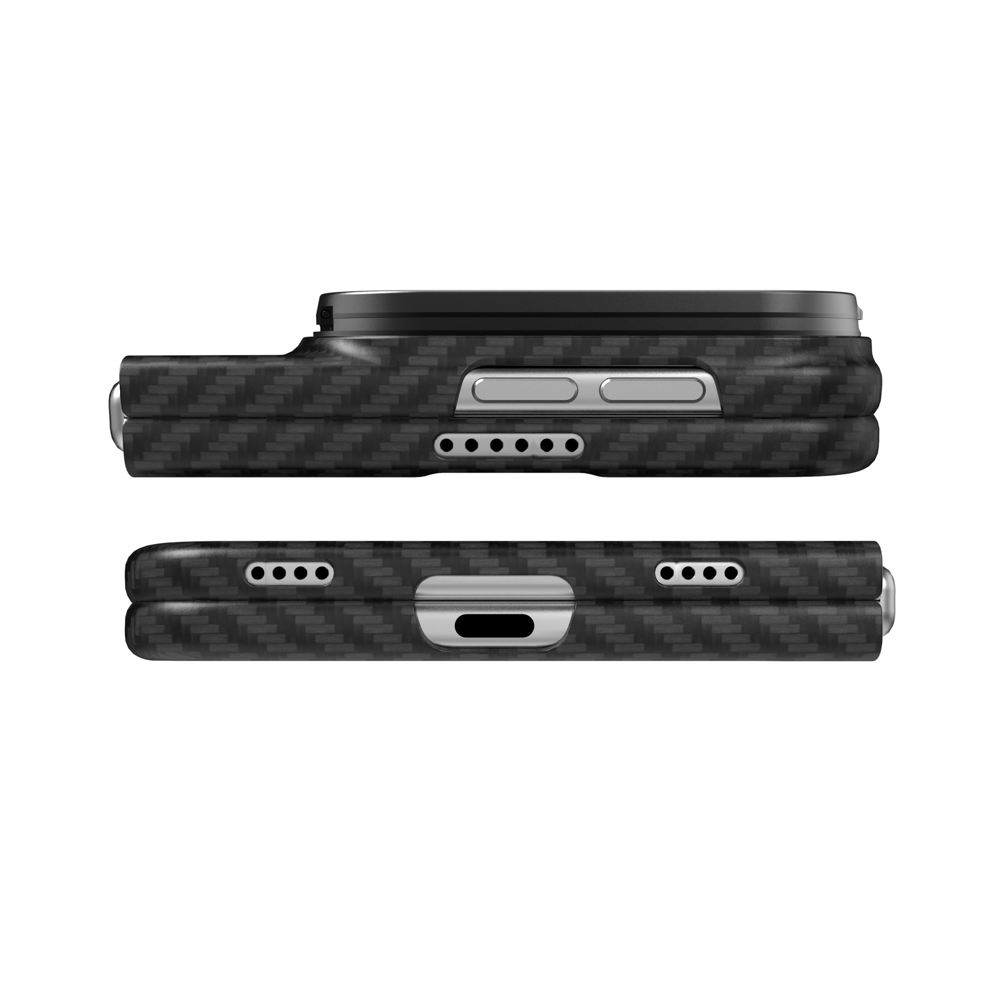 ITSKINS Supreme Eclipse Stand With Magsafe Carbon Fiber Case for iPhone 18 Fold ( Ultra) - Black
