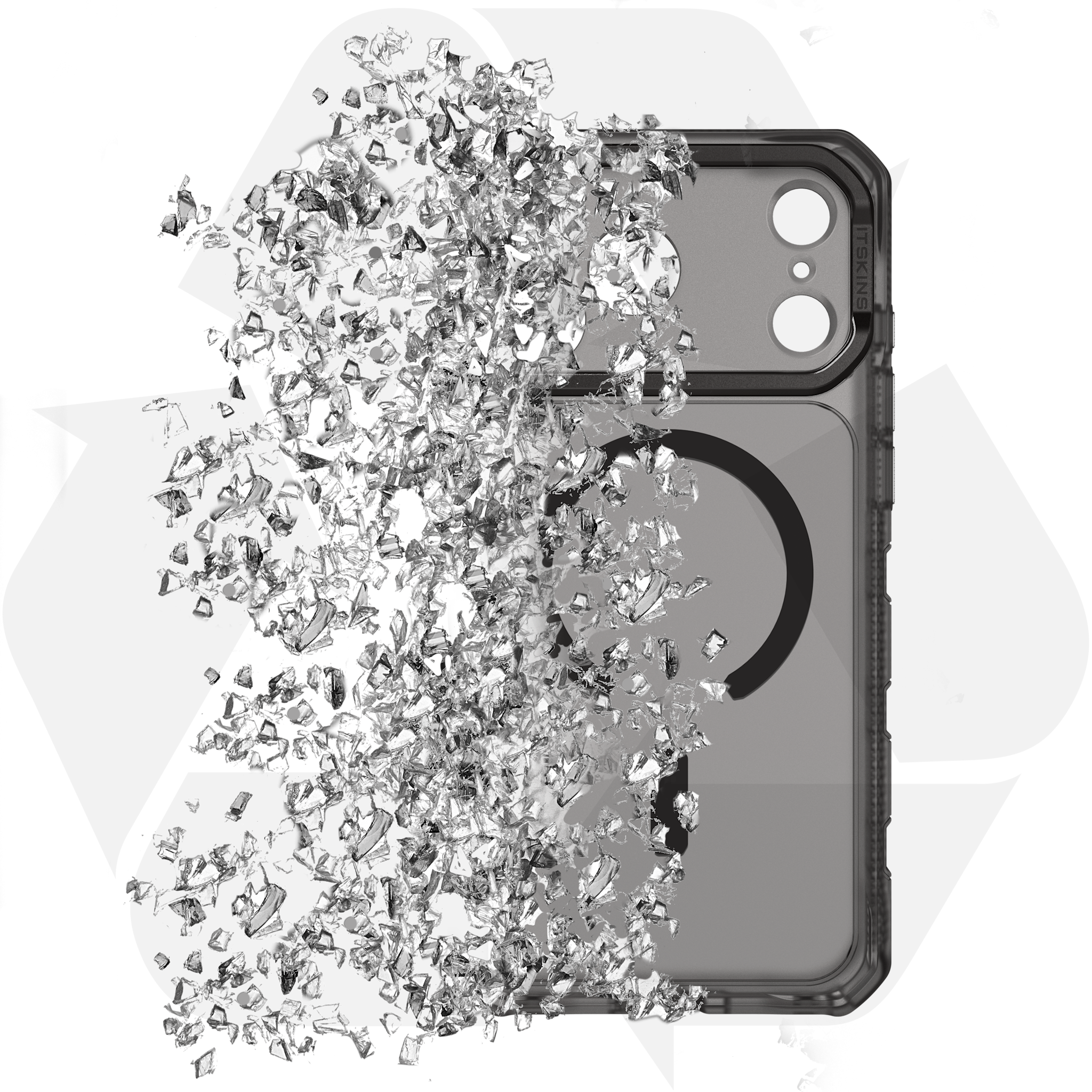 ITSKINS Supreme Frost MagSafe Case for iPhone 18 Pro Max / 17 Pro Max - Grey Black
