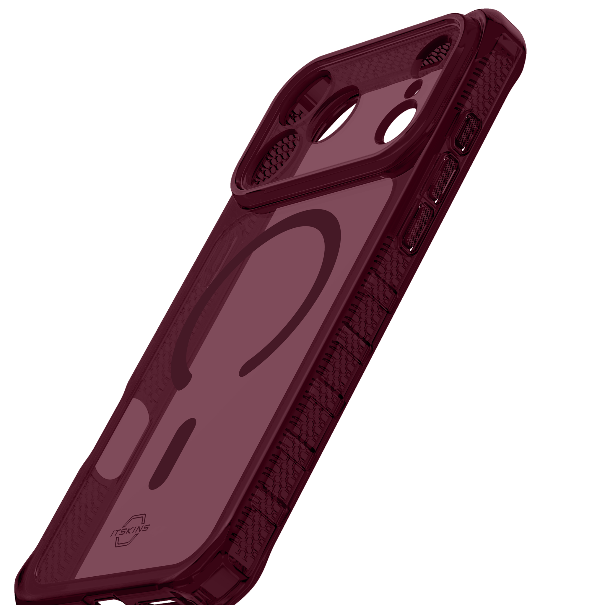 ITSKINS Hybrid R Clear with Magsafe Case for iPhone 18 Pro Max / 17 Pro Max - Plum