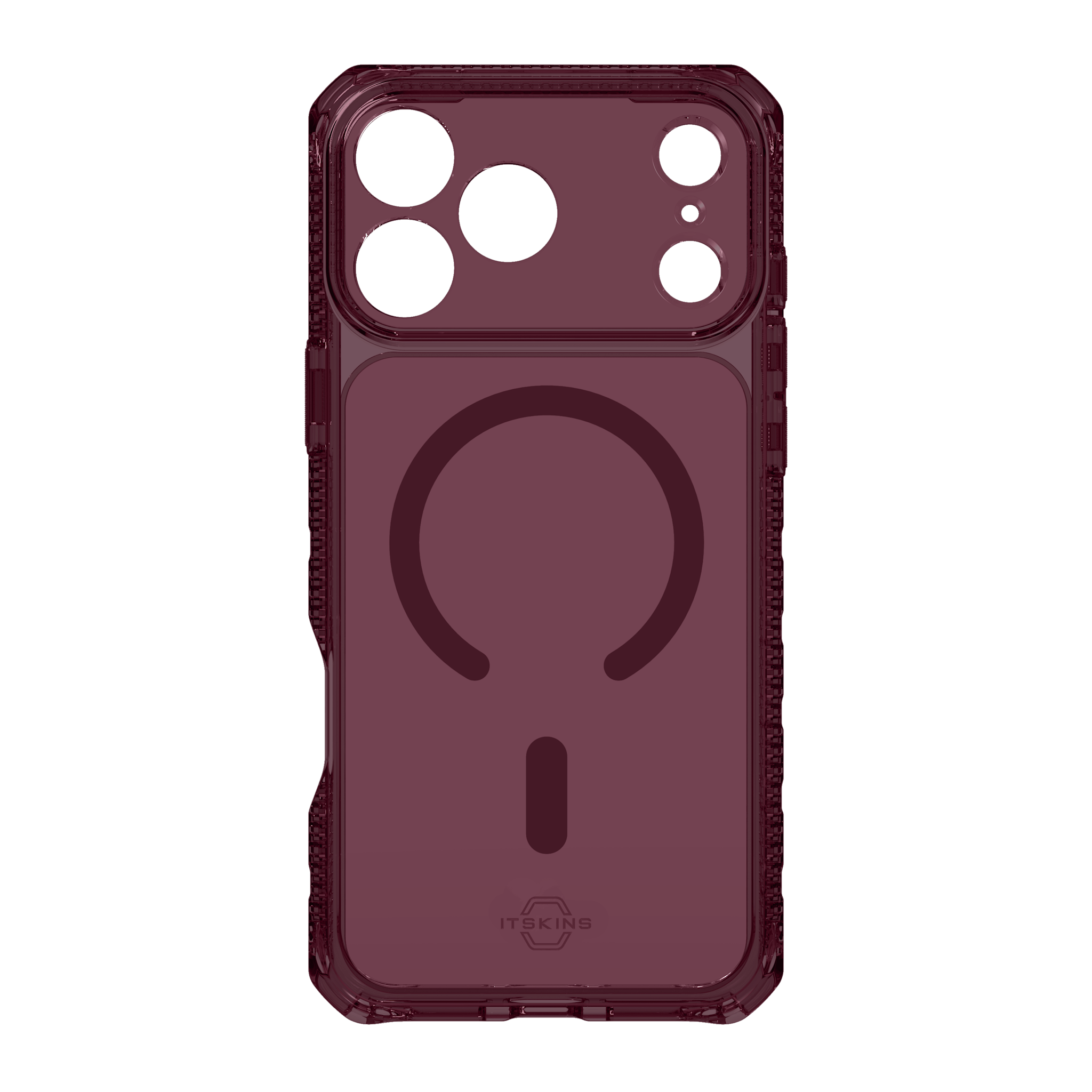 ITSKINS Hybrid R Clear with Magsafe Case for iPhone 18 Pro Max / 17 Pro Max - Plum