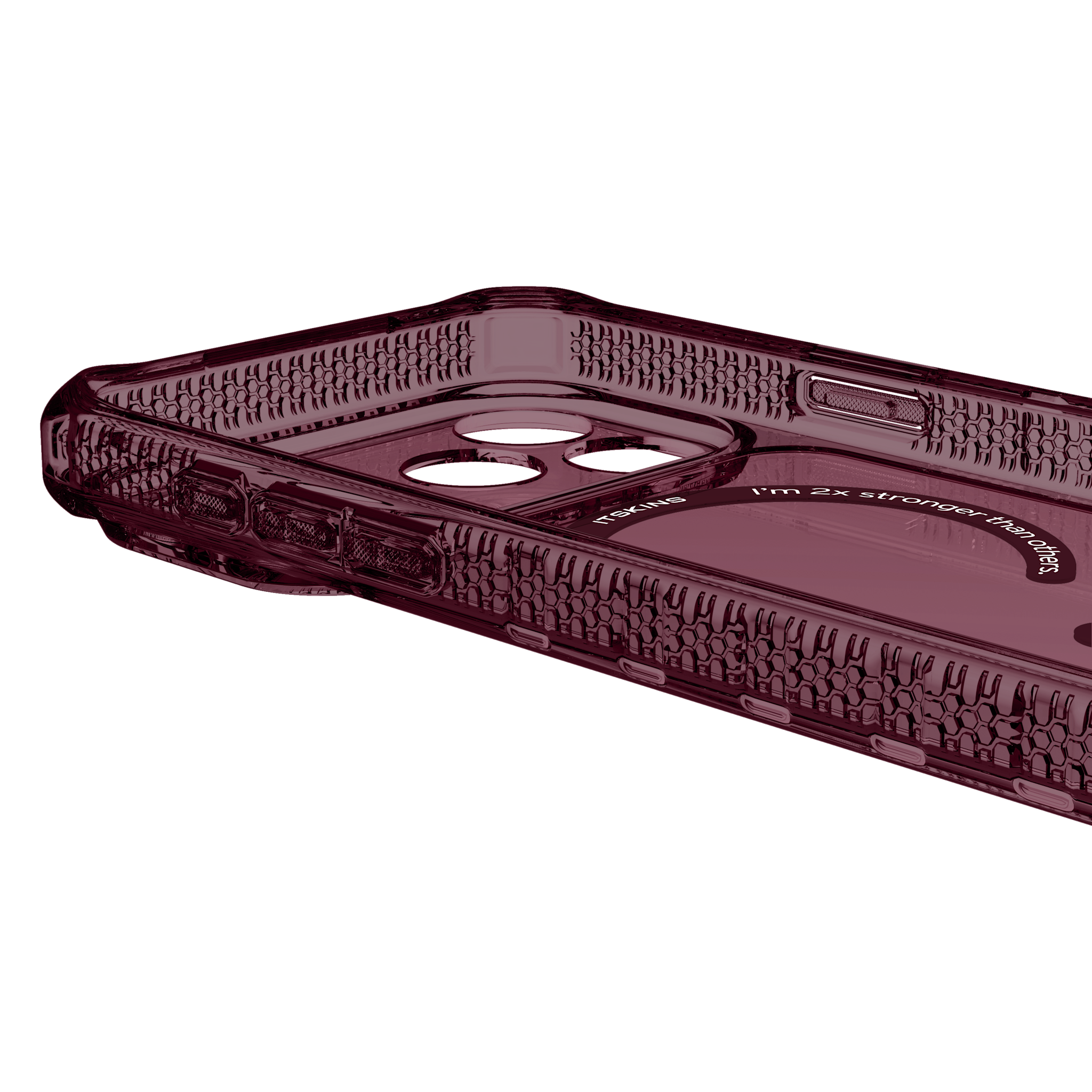 ITSKINS Hybrid R Clear with Magsafe Case for iPhone 18 Pro Max / 17 Pro Max - Plum