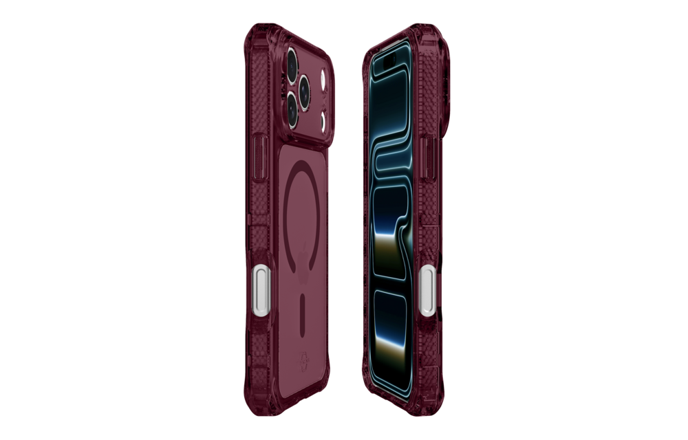 ITSKINS Hybrid R Clear with Magsafe Case for iPhone 18 Pro Max / 17 Pro Max - Plum