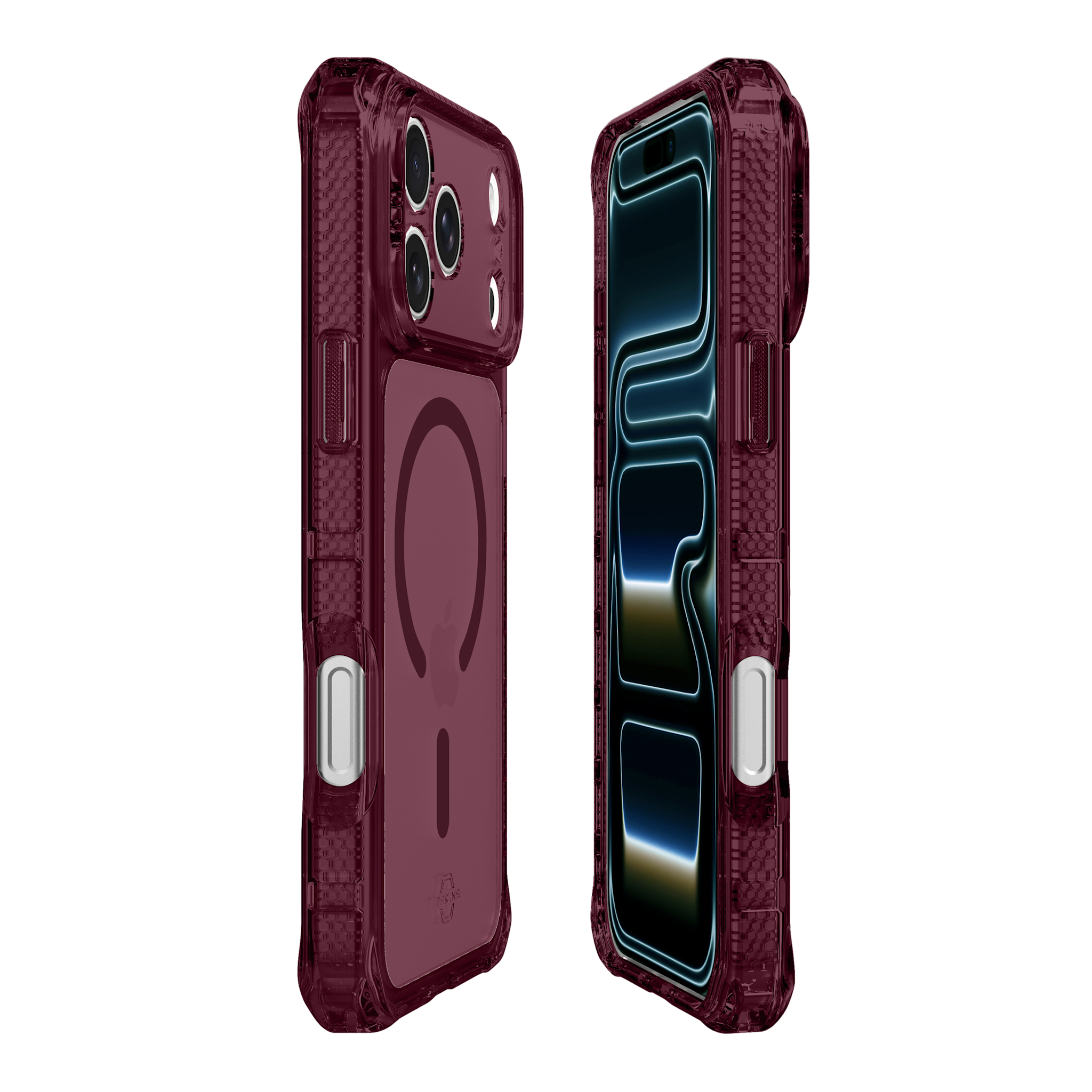 ITSKINS Hybrid R Clear with Magsafe Case for iPhone 18 Pro Max / 17 Pro Max - Plum