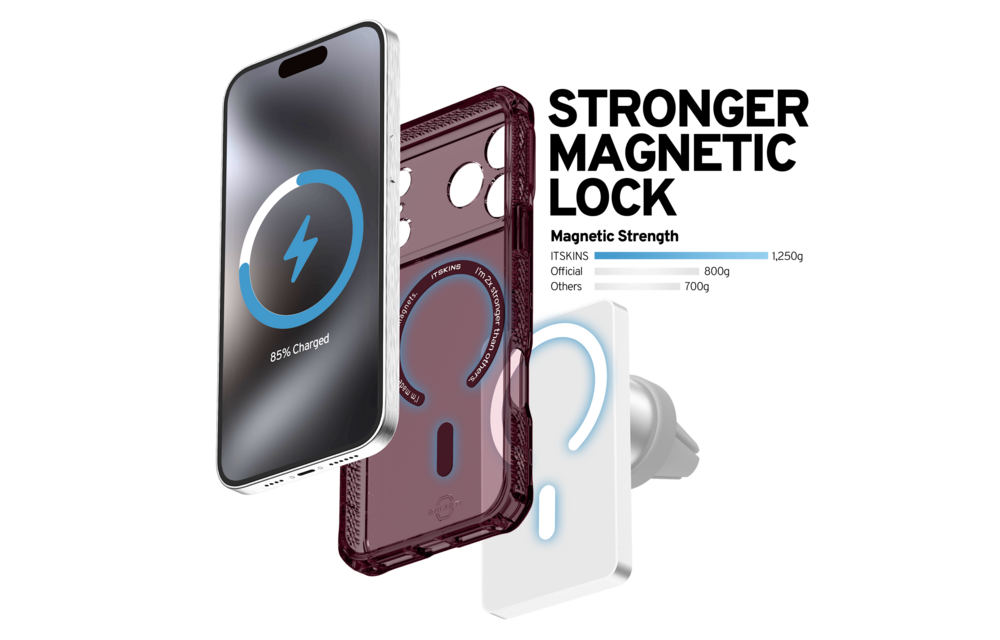 ITSKINS Hybrid R Clear with Magsafe Case for iPhone 18 Pro Max / 17 Pro Max - Plum