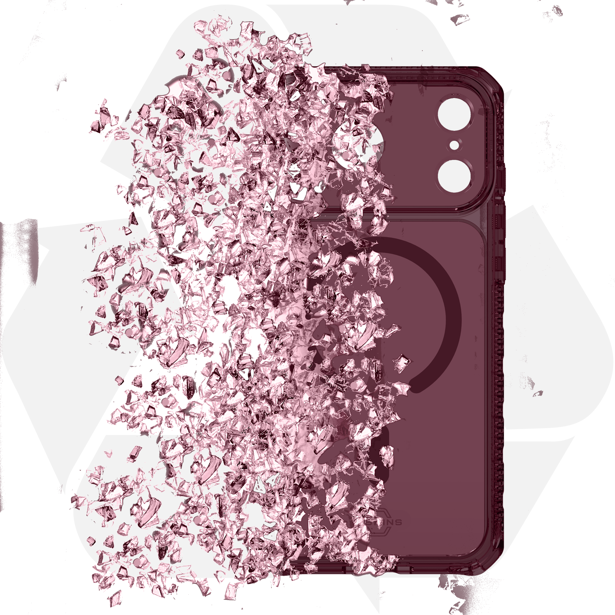ITSKINS Hybrid R Clear with Magsafe Case for iPhone 18 Pro Max / 17 Pro Max - Plum