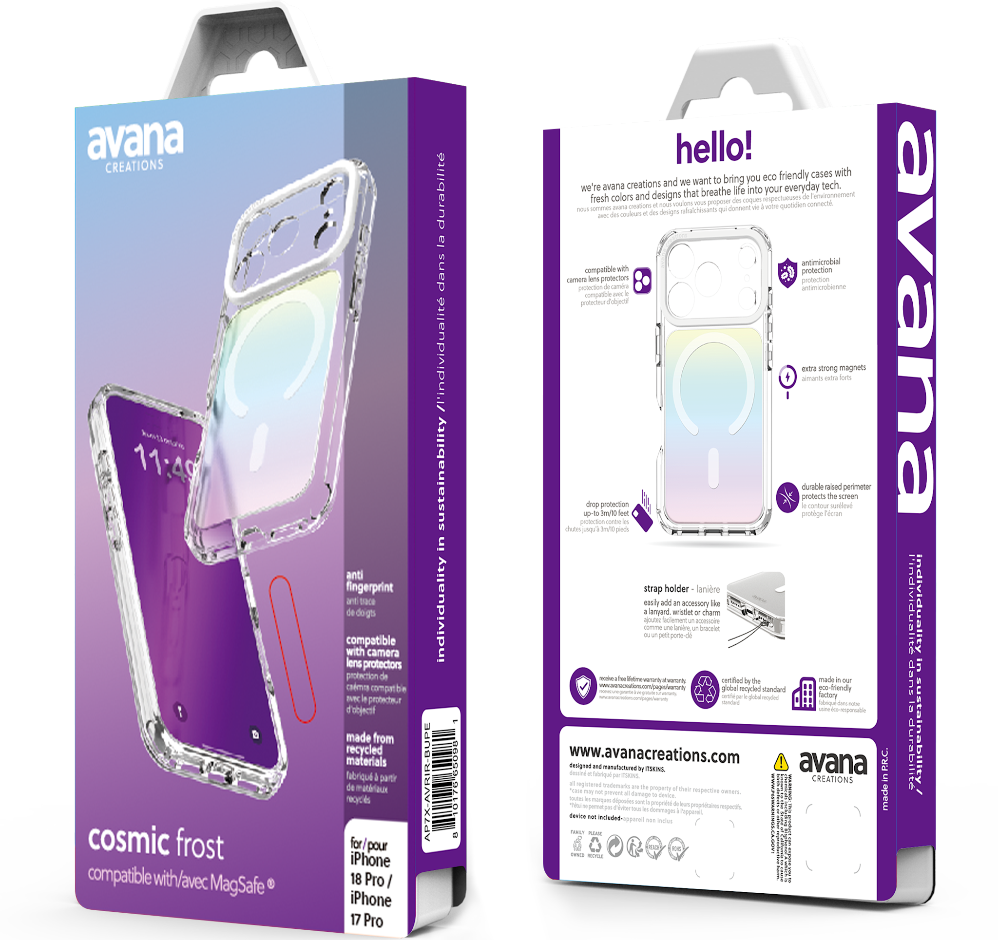 Avana Cosmic Frost with Magsafe Case for iPhone 18 Pro / 17 Pro - Cosmic Violet