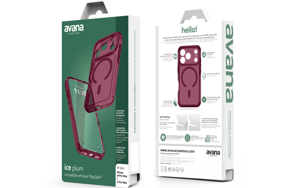 Avana Ice with Magsafe Case for iPhone 18 Pro Max / 17 Pro Max - Plum
