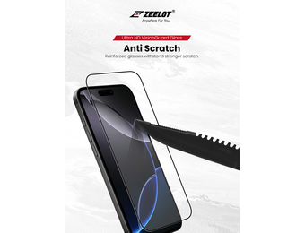 Zeelot Solidsleek 2.5D+ KK9 Supper Glass Ultra HD VisionGuard with Installation Kit for iPhone  18 Pro - Retina Clear