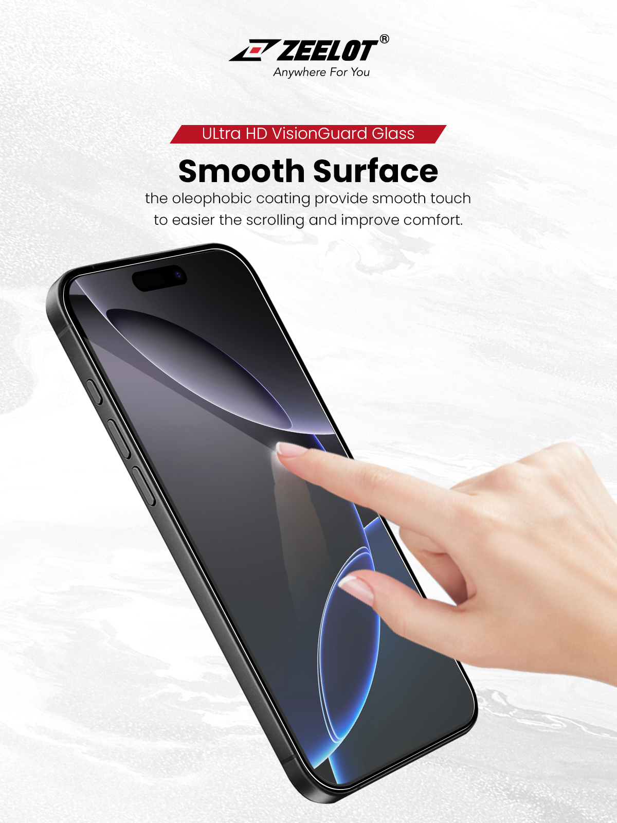 Zeelot Solidsleek 2.5D+ KK9 Supper Glass Ultra HD VisionGuard with Installation Kit for iPhone 18 Pro Max - Retina Clear