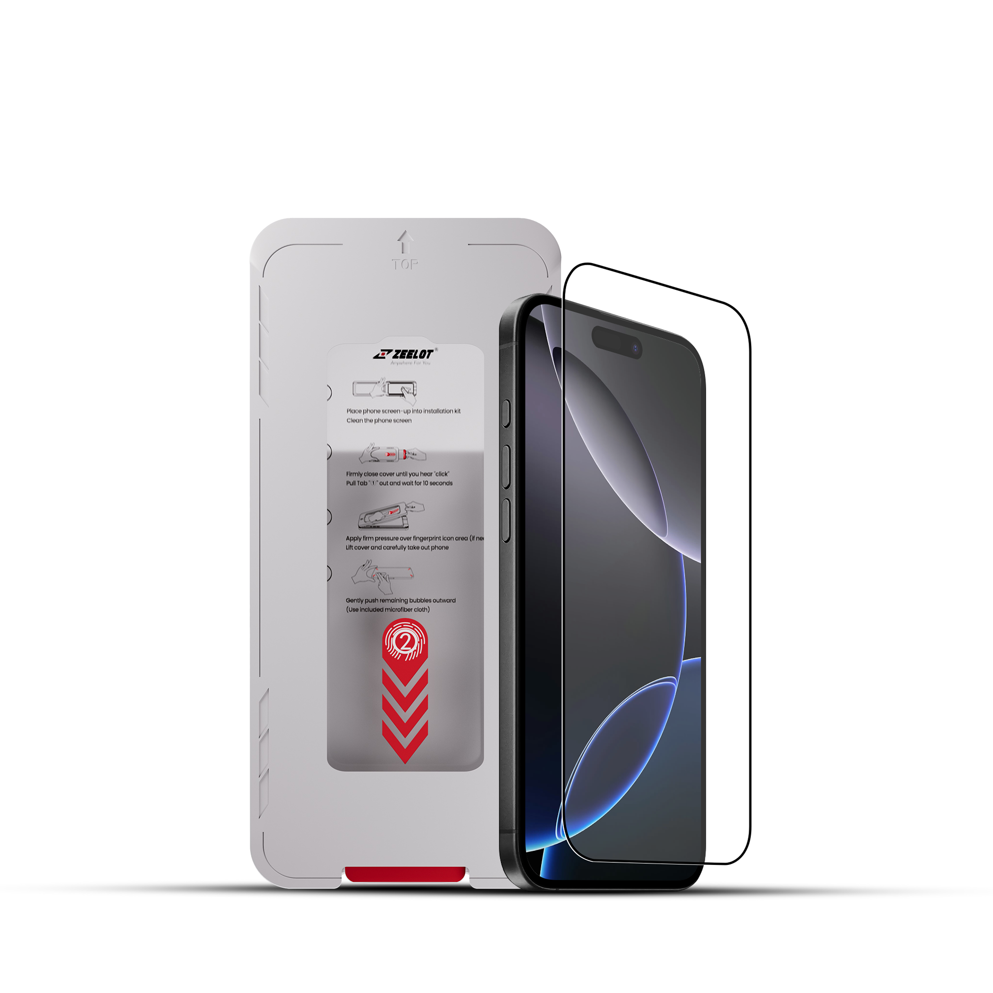 Zeelot Solidsleek 2.5D+ KK9 Supper Glass Protector Stealth Matte with Installation Kit for iPhone 18 Pro - Matte Clear