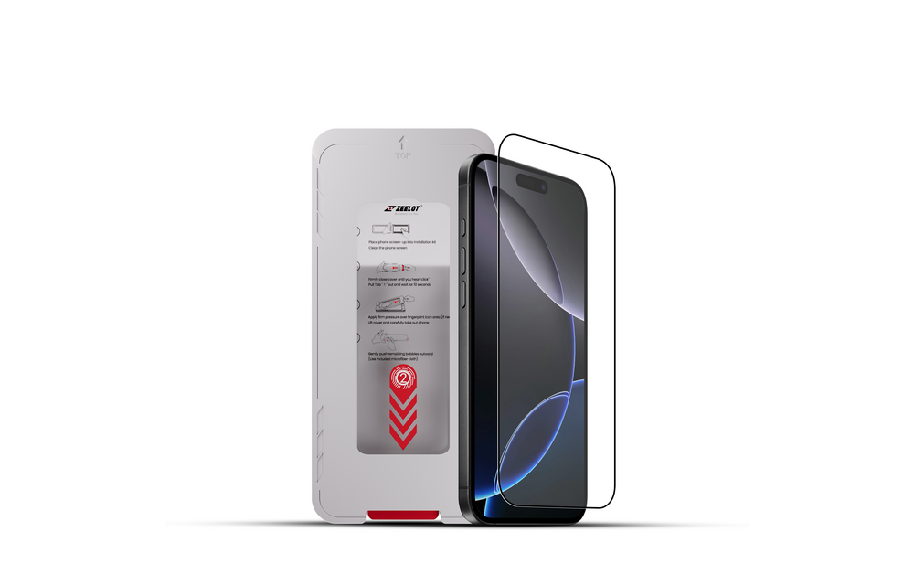 Zeelot Solidsleek 2.5D+ KK9 Supper Glass Protector Stealth Matte with Installation Kit for iPhone 18 Pro Max - Matte Clear