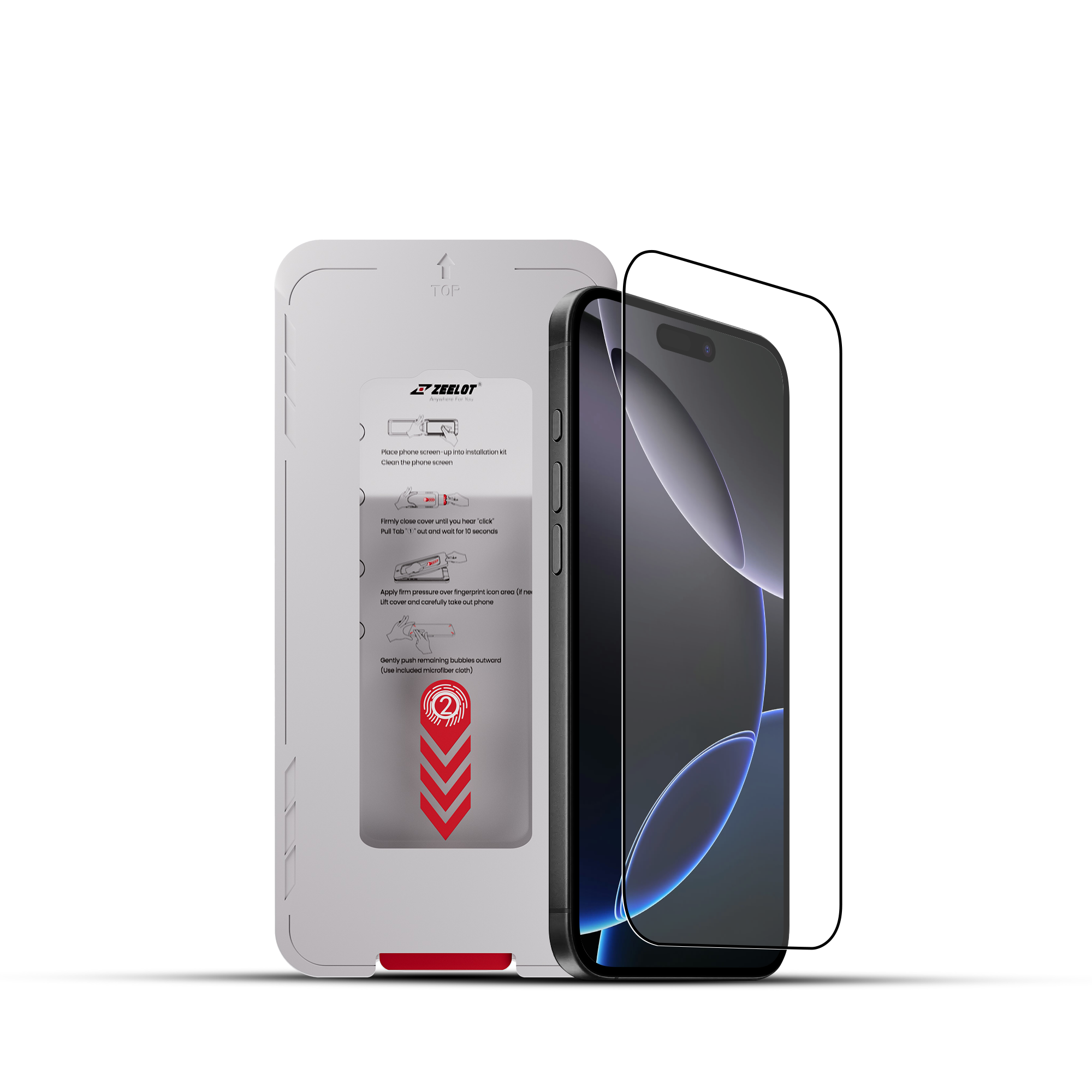 Zeelot Solidsleek 2.5D+ KK9 Supper Glass Protector Stealth Matte with Installation Kit for iPhone 18 Pro Max - Matte Clear