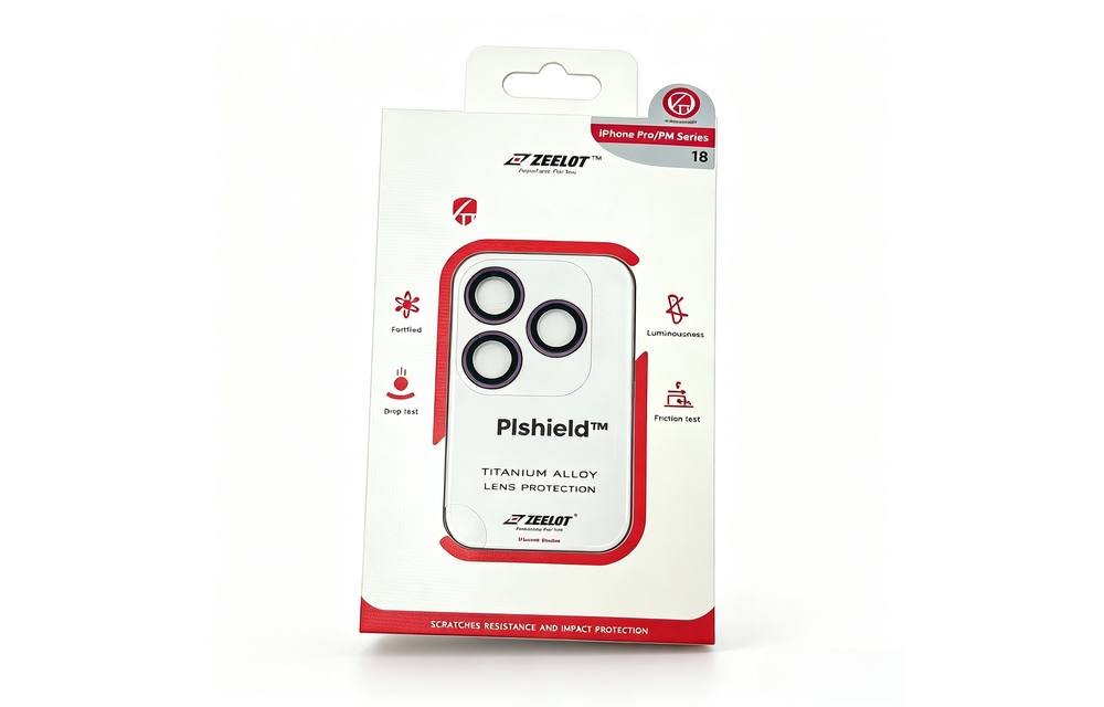 Zeelot Pishield Sturdy Titanium Alloy Lens Protector for iPhone 18 Pro / 18 Pro Max - Burgundy