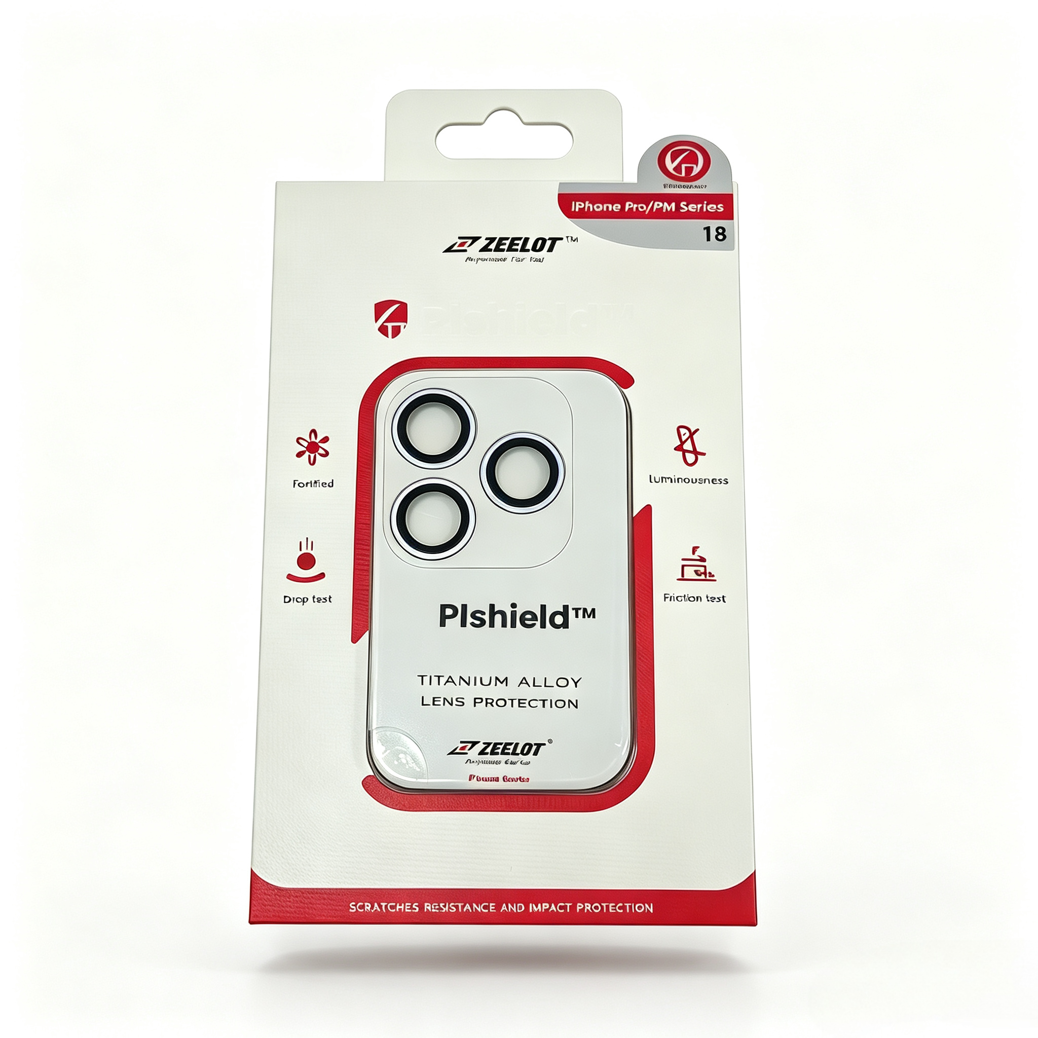 Zeelot Pishield Sturdy Titanium Alloy Lens Protector for iPhone 18 Pro / 18 Pro Max - Silver