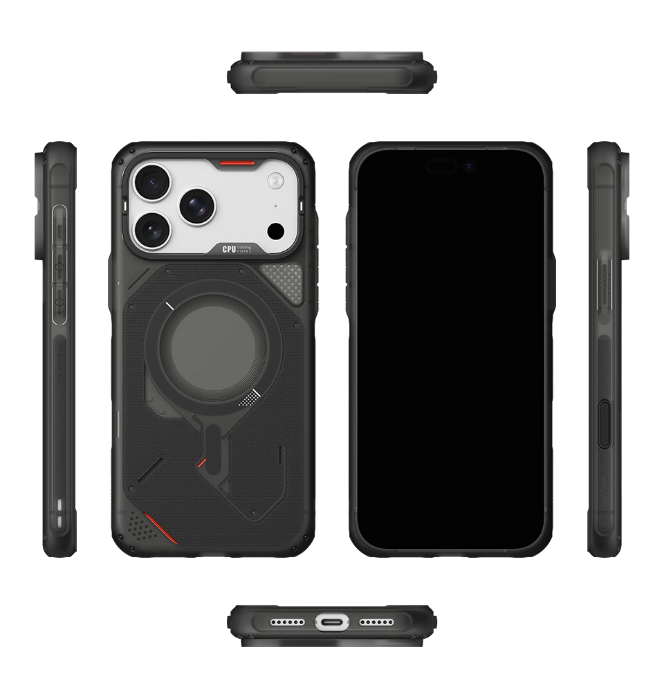 AULUMU A17 Rugged Outdoor MagSafe Case for iPhone 18 Pro Max / 17 Pro Max - Translucent Black