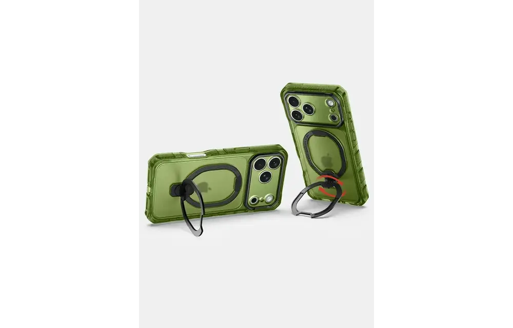 ITSKINS Supreme Frost Stand With MagSafe Case for iPhone 18 Pro Max / 17 Pro Max - Olive Green
