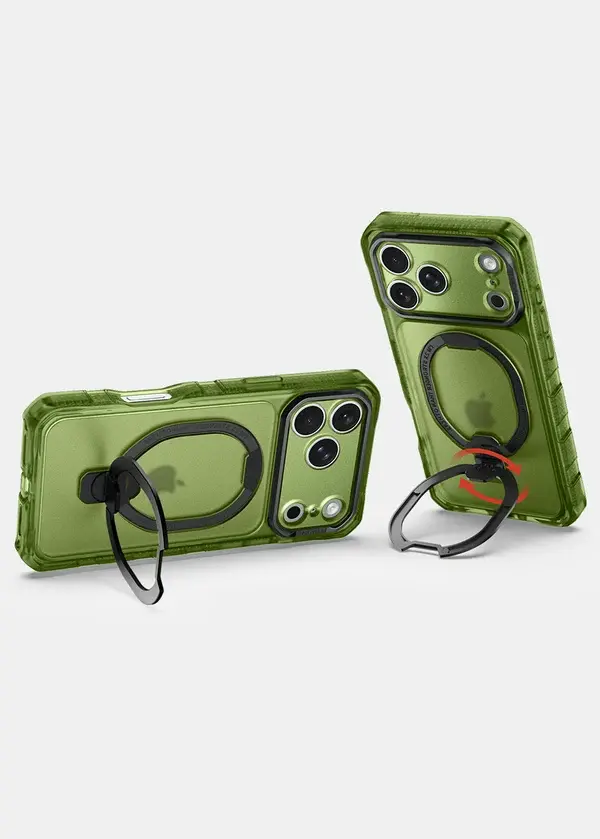 ITSKINS Supreme Frost Stand With MagSafe Case for iPhone 18 Pro Max / 17 Pro Max - Olive Green