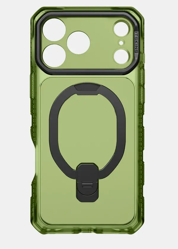 ITSKINS Supreme Frost Stand With MagSafe Case for iPhone 18 Pro Max / 17 Pro Max - Olive Green