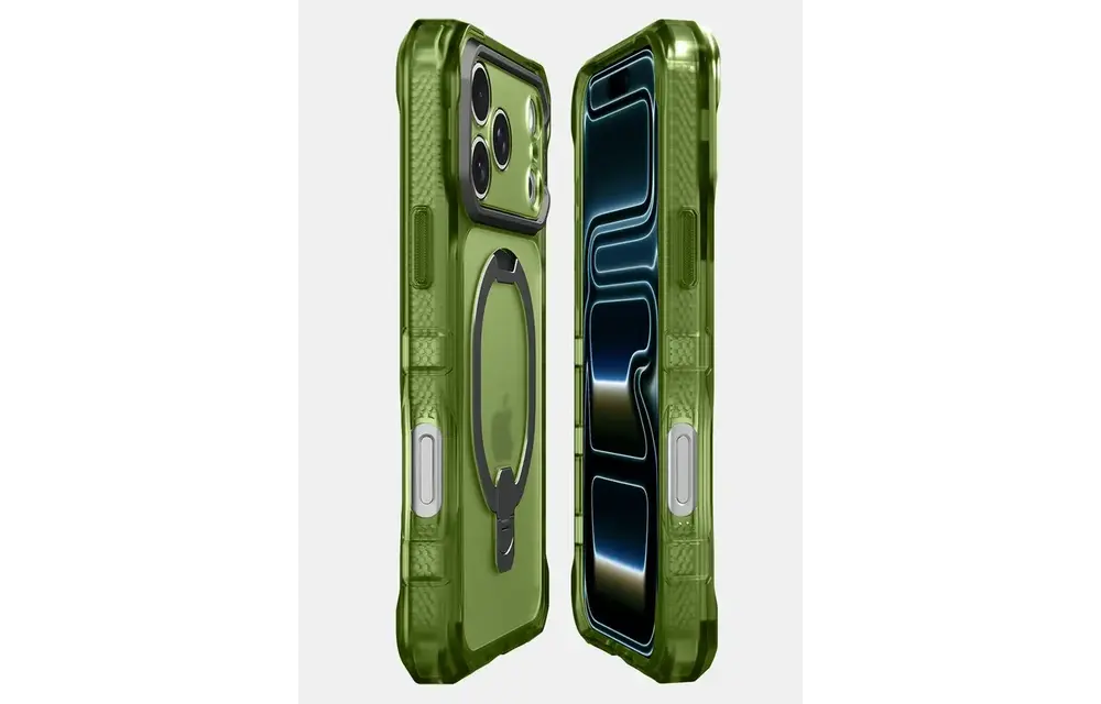 ITSKINS Supreme Frost Stand With MagSafe Case for iPhone 18 Pro Max / 17 Pro Max - Olive Green