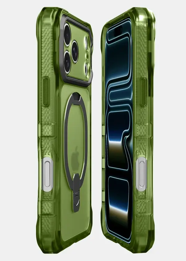 ITSKINS Supreme Frost Stand With MagSafe Case for iPhone 18 Pro Max / 17 Pro Max - Olive Green