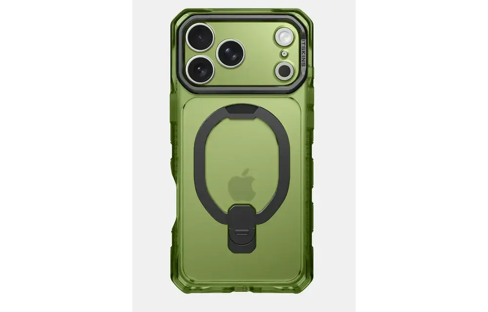ITSKINS Supreme Frost Stand With MagSafe Case for iPhone 18 Pro Max / 17 Pro Max - Olive Green