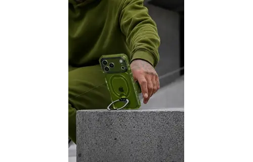ITSKINS Supreme Frost  Stand With MagSafe Case for iPhone 18 Pro Max / 17 Pro Max - Olive Green
