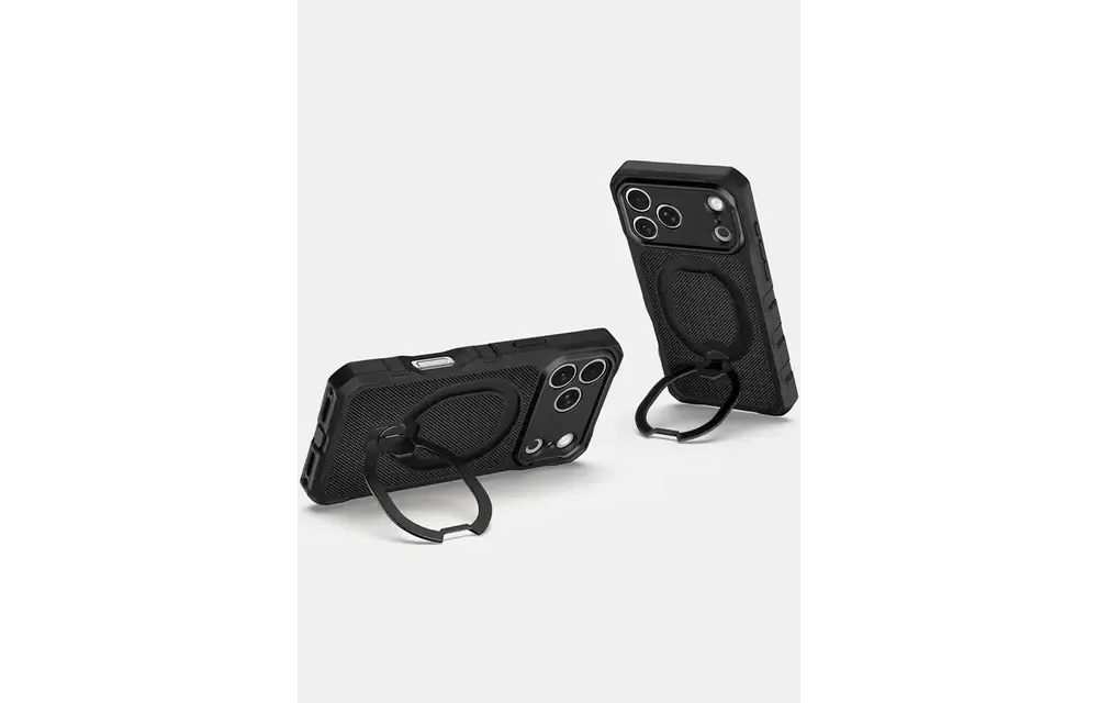 ITSKINS Supreme Nylon Stand with Magsafe Case for iPhone 18 Pro Max / 17 Pro Max - Black