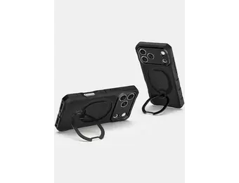 ITSKINS Supreme Nylon Stand with Magsafe Case for iPhone 18 Pro Max / 17 Pro Max - Black