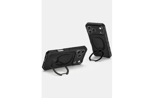 ITSKINS Supreme Nylon Stand with Magsafe Case for iPhone 18 Pro Max / 17 Pro Max - Black