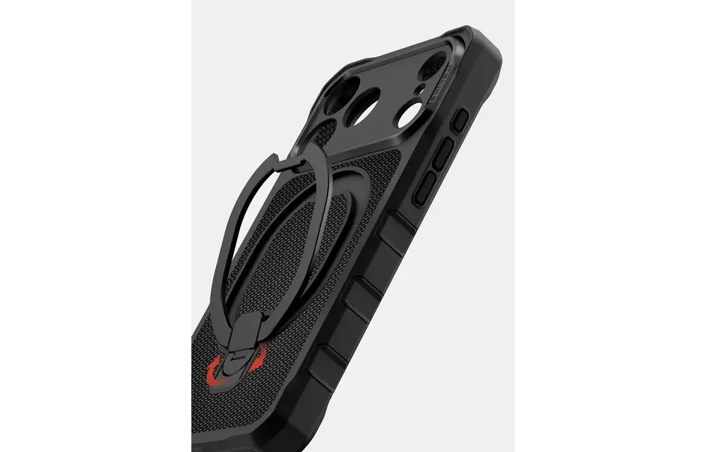 ITSKINS Supreme Nylon Stand with Magsafe Case for iPhone 18 Pro Max / 17 Pro Max - Black