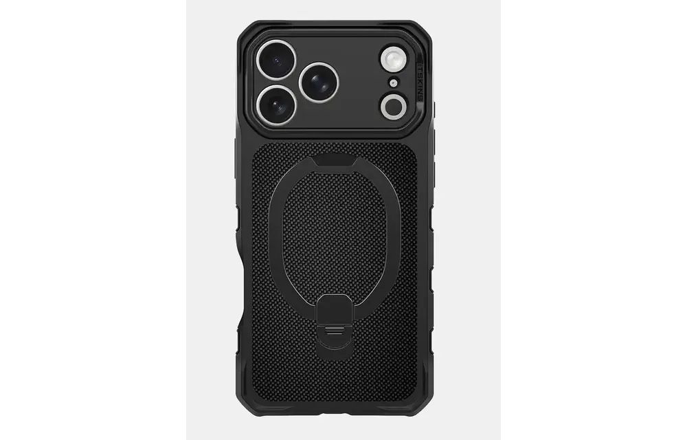ITSKINS Supreme Nylon Stand with Magsafe Case for iPhone 18 Pro Max / 17 Pro Max - Black