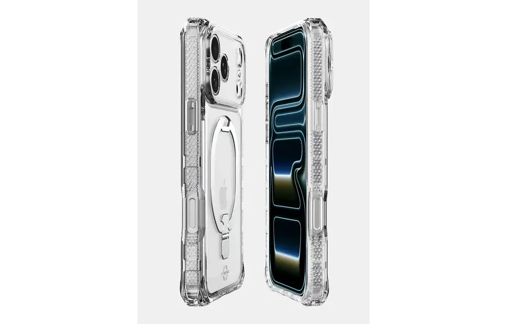 ITSKINS Supreme Clear Stand With MagSafe Case for iPhone 18 Pro Max / 17 Pro Max - Transparent