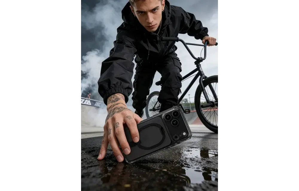 ITSKINS Hybrid R Vapor Stand With MagSafe Case for iPhone 18 Pro Max / 17 Pro Max - Smoke