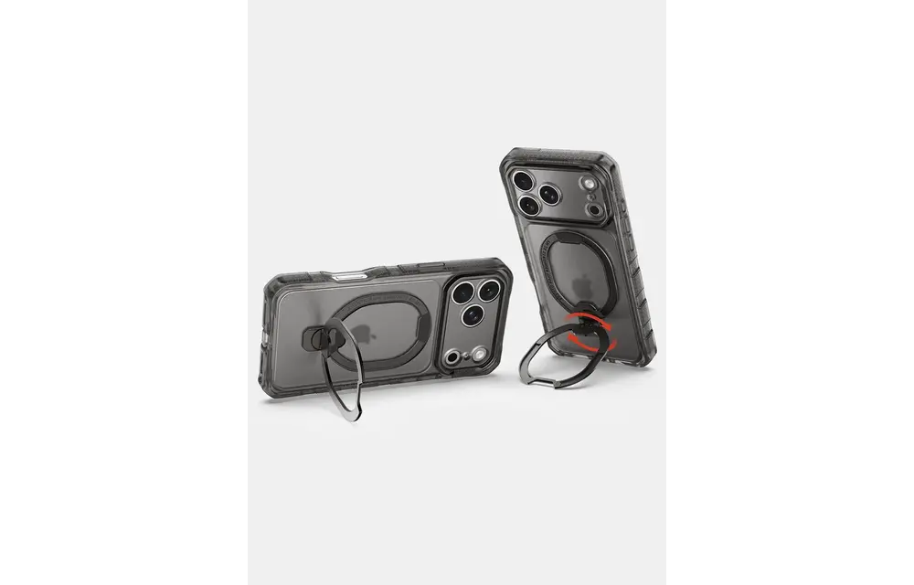 ITSKINS Hybrid R Vapor Stand With MagSafe Case for Apple iPhone 18 Pro / 17 Pro - Smoke