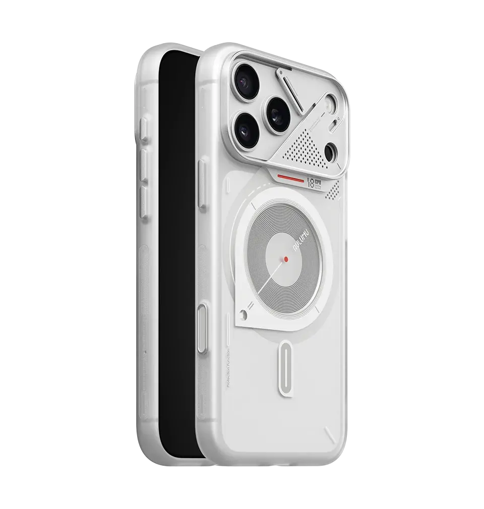 AULUMU A18 Frosted MagSafe Case Subtle Glow-in-the -Dark for iPhone 18 Pro / 17 Pro - Translucent White