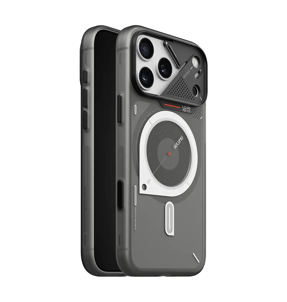 AULUMU A18 Frosted MagSafe Case Subtle Glow-in-the -Dark for iPhone 18 Pro Max / 17 Pro Max - Translucent Gray