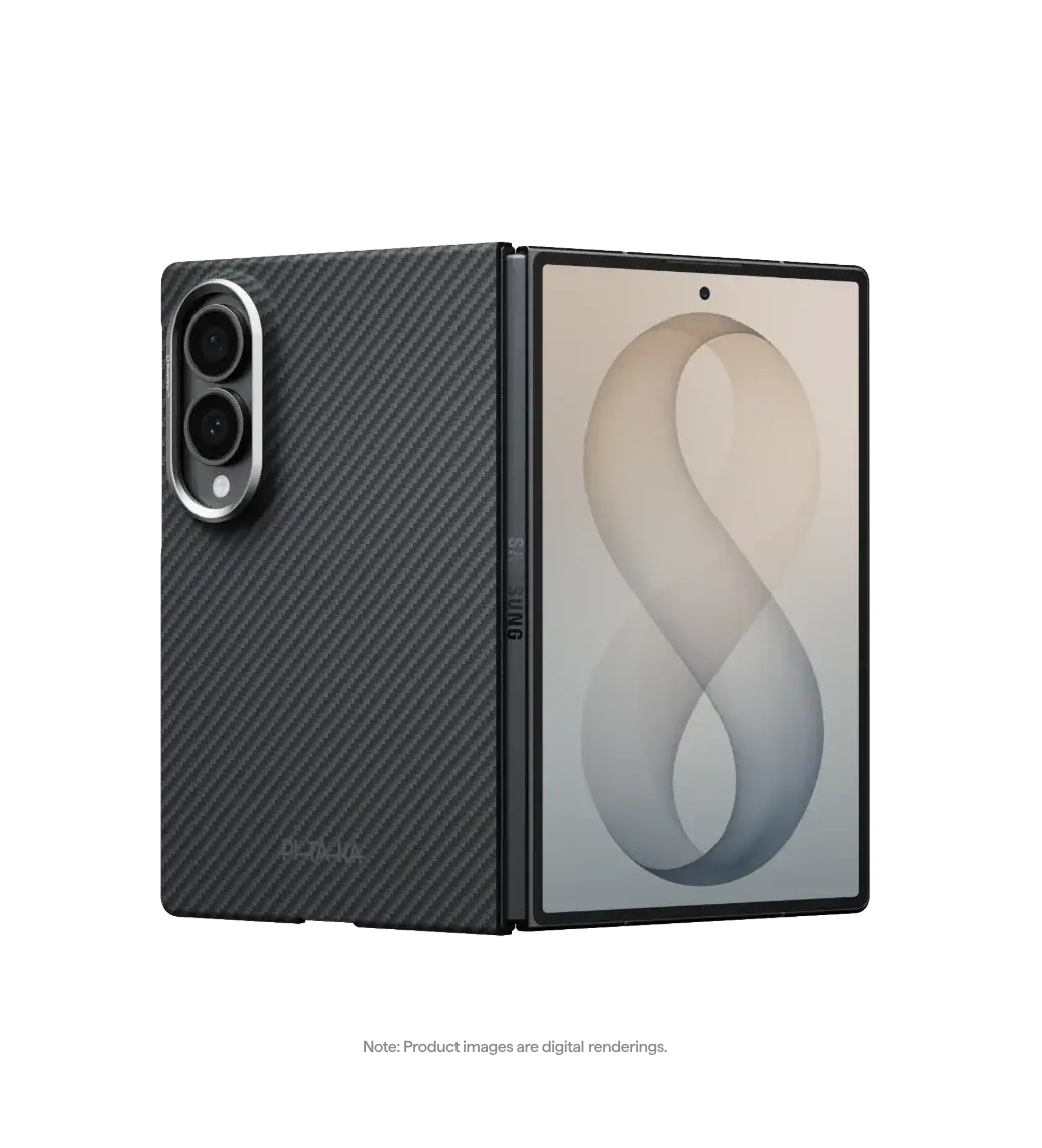 Pitaka Ultra Slim Edge MagSafe Case for Samsung Galxay Fold 8 - Black/Grey
