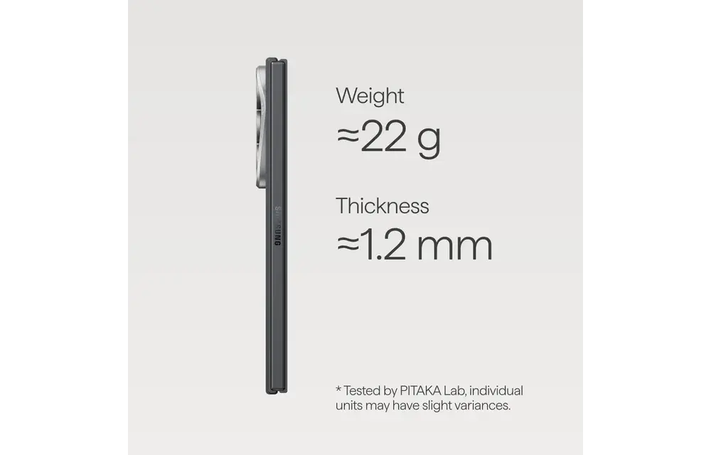 Pitaka Ultra Slim Edge MagSafe Case for Samsung Galxay Z Fold 8 Ultra - Black/Grey