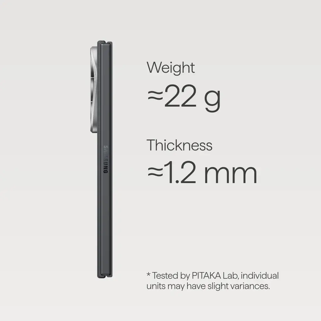 Pitaka Ultra Slim Edge MagSafe Case for Samsung Galxay Z Fold 8 Ultra - Black/Grey