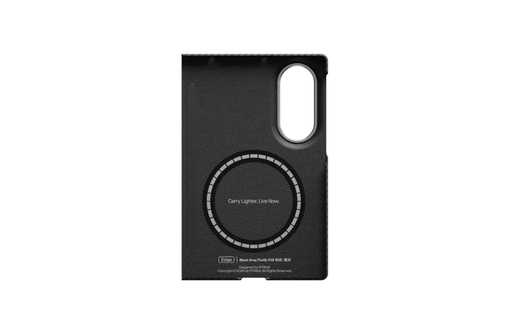 Pitaka Ultra Slim Edge MagSafe Case for Samsung Galxay Z Fold 8 - Black/Grey