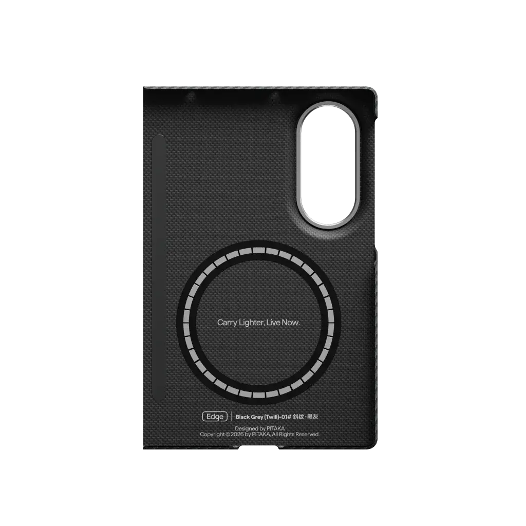 Pitaka Ultra Slim Edge MagSafe Case for Samsung Galxay Z Fold 8 - Black/Grey