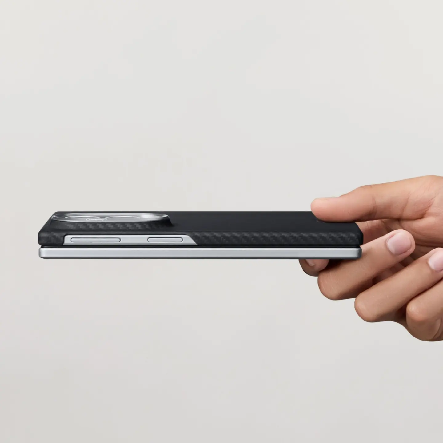 Pitaka Ultra Slim Edge MagSafe Case for Samsung Galxay Z Fold 8 - Black/Grey