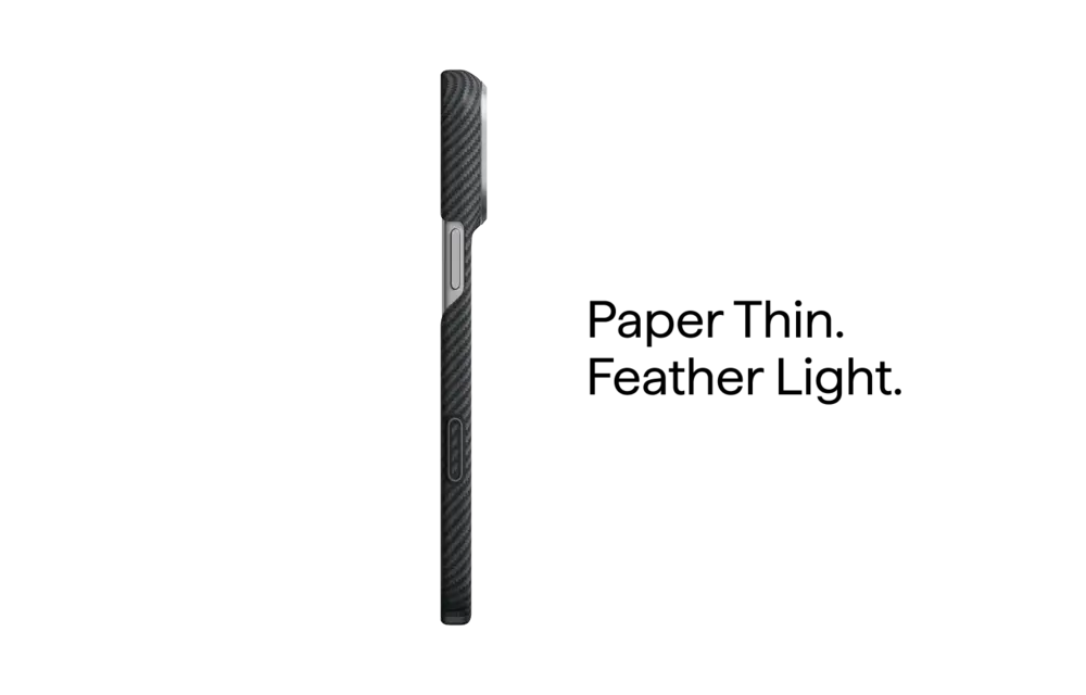 Pitaka Ultra Slim PitaTap MagSafe Case for iPhone 18 Pro Max / 17 Pro Max - Black/Grey