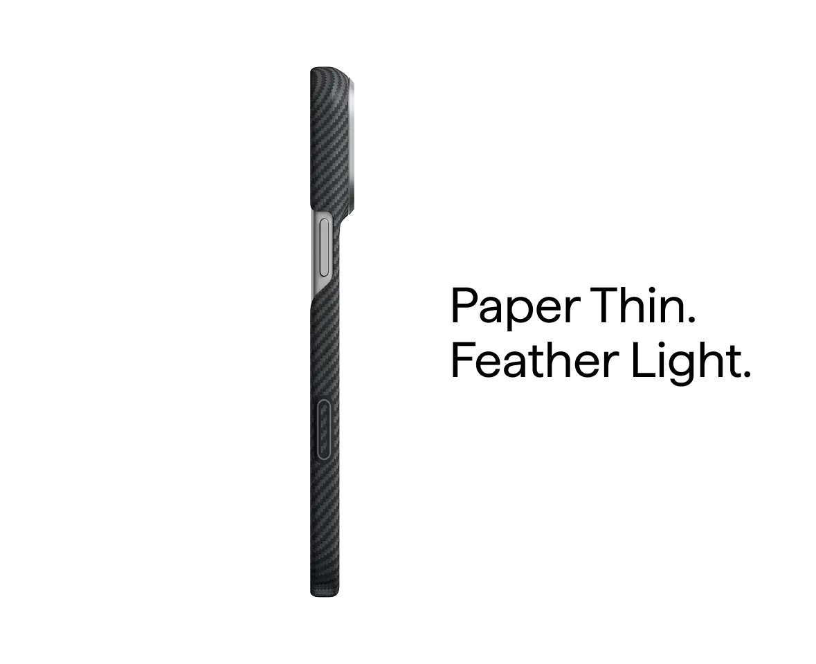 Pitaka Ultra Slim PitaTap MagSafe Case for iPhone 18 Pro Max / 17 Pro Max - Black/Grey