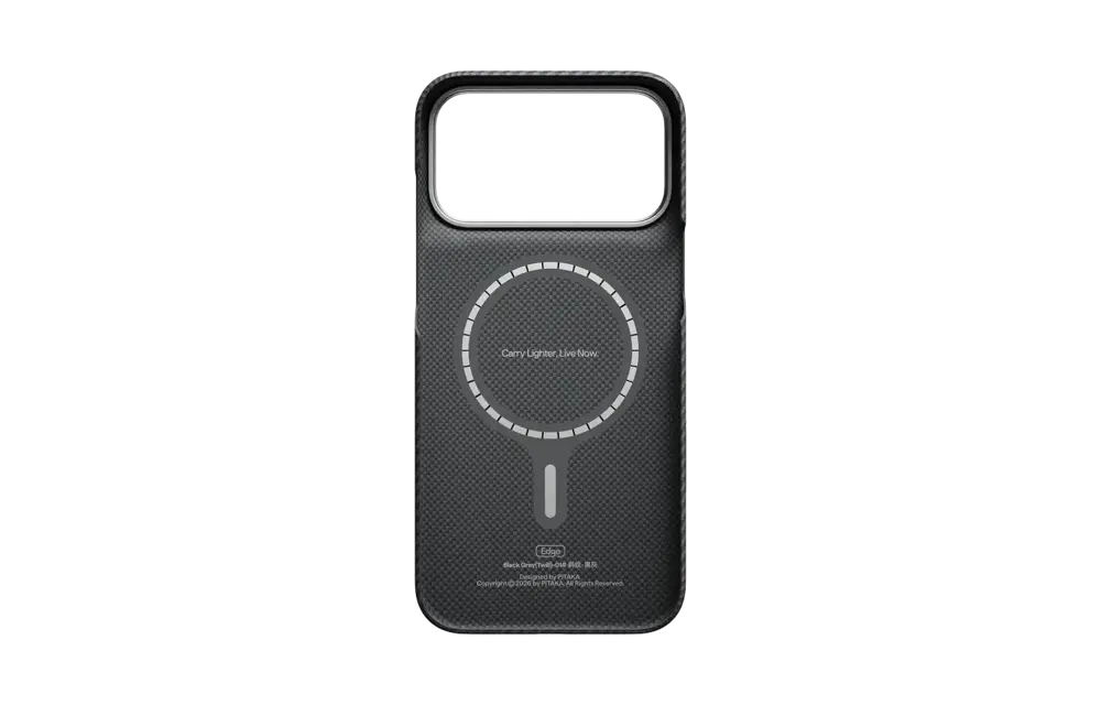 Pitaka Ultra Slim PitaTap MagSafe Case for iPhone 18 Pro Max / 17 Pro Max - Black/Grey