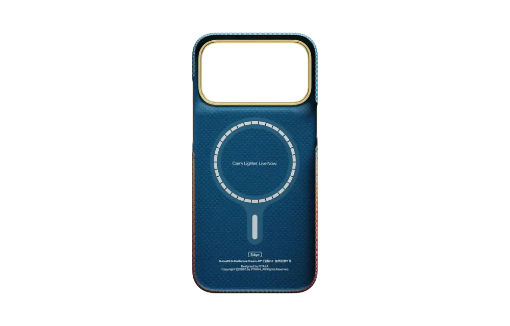 Pitaka Ultra Slim PitaTap MagSafe Case for iPhone 18 Pro Max / 17 Pro Max - Sunset California Dream