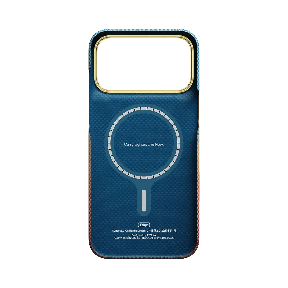 Pitaka Ultra Slim PitaTap MagSafe Case For iPhone 18 Pro / 17 Pro - Sunset California Dream