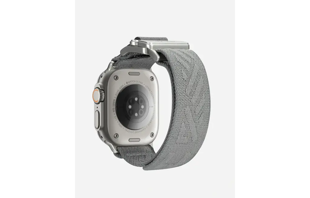 AULUMU C03 Titanium Alloy Mag Buckle Nylon Strap Quick-Release Band for Apple Watch Ultra 49mm & 42,44,45.46mm - Titanium Grey